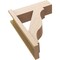 Ekena Millwork 8-in W x 24-in D x 32-in H Funston Block Rough Cedar Woodgrain TimberThane Outlooker, Primed Tan OUTUR080X24X32FST44RCPR - alternate 2